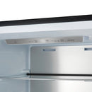 Forno Maderno 28-Inch 13.6 Cu.Ft. Convertible Upright Freezer/Refrigerator in Black with Antique Brass Handle, Left Swing (FFFFD1722-28BLK-LS)