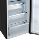 Forno Maderno 28-Inch 13.6 Cu.Ft. Convertible Upright Freezer/Refrigerator in Black with Antique Brass Handle, Right Swing (FFFFD1722-28BLK-RS)