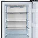 Forno Maderno 28-Inch 13.6 Cu.Ft. Convertible Upright Freezer/Refrigerator in Black with Antique Brass Handle, Right Swing (FFFFD1722-28BLK-RS)