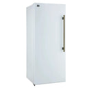 Forno 4-Piece Appliance Package - 48-Inch Antico Gas Range, 60-Inch Refrigerator, Dishwasher, & 24-Inch Microwave Drawer in White with Antique Brass Handle