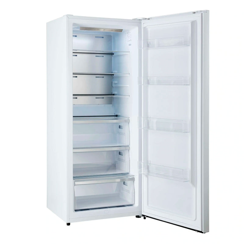 Forno Maderno 60-Inch 27.2 Cu. Ft. Built-In Convertible Refrigerator and Freezer in White with Modern Grille Trim and Antique Brass Handles (FFFFD1722-60SG-WHT)
