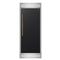 Forno Maderno 28-Inch Built-In Convertible Refrigerator Black with Decorative Grill, Antique Brass Handles, 13.6 cu.ft., Right Swing (FFFFD1722-32RMG-BLK)