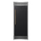 Forno Maderno 28-Inch Built-In Convertible Refrigerator Black with Decorative Grille, Antique Brass Handles, 13.6 cu.ft., Right Swing (FFFFD1722-32RSG-BLK)