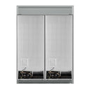 Forno Maderno 60-Inch 27.2 Cu. Ft. Built-In Convertible Refrigerator and Freezer in Black with Modern Grille Trim and Antique Brass Handles (FFFFD1722-60SG-BLK)