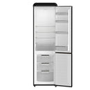 Forno Storico 22-Inch 9 Cu.Ft. Retro Bottom Freezer Refrigerator in Black with Copper-Tone Handle (FFFFD1745-22BLK)