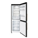 Custodia 24-Inch Bottom Freezer, 10.3 Cu. Ft., Right Swing, Ice Maker, Total No frost, Fast Cool & Fast  Freeze in Black with Antique Brass Handles (FFFFD1766-24BLK-RS)