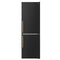 Custodia 24-Inch Bottom Freezer, 10.3 Cu. Ft., Right Swing, Ice Maker, Total No frost, Fast Cool & Fast  Freeze in Black with Antique Brass Handles (FFFFD1766-24BLK-RS)