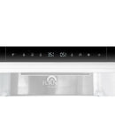 Black refrigerator-freezer control panel with digital display and function icons