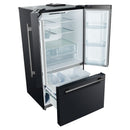 Forno Rivello 36-Inch French Door 27.4 Cu. Ft. Refrigerator with Internal Water Dispenser in Black with Stainless Steel Handles (FFFFD1783-36BLK)