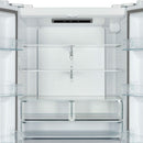 Forno Rivello 36-Inch French Door 27.4 Cu. Ft. Refrigerator with Internal Water Dispenser in White with Antique Brass Handles (FFFFD1783-36WHT)