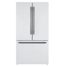 Forno Rivello 36-Inch French Door 27.4 Cu. Ft. Refrigerator with Internal Water Dispenser in White with Stainless Steel Handles (FFFFD1783-36WHT)