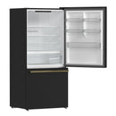 Forno Milano Espresso Package - 62-Inch, 34.4 cu. ft. Refrigerators with Bottom Freezers in Black with Antique Brass Handle (FFFFD1787-60BLK)