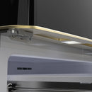 Forno Luigi 33-Inch 18 cu.ft. French Door Refrigerator in Black with Antique Brass Handles (FFFFD1791-33BLK)