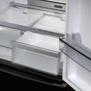 Forno Luigi 33-Inch 18 cu.ft. French Door Refrigerator in Black with Antique Brass Handles (FFFFD1791-33BLK)