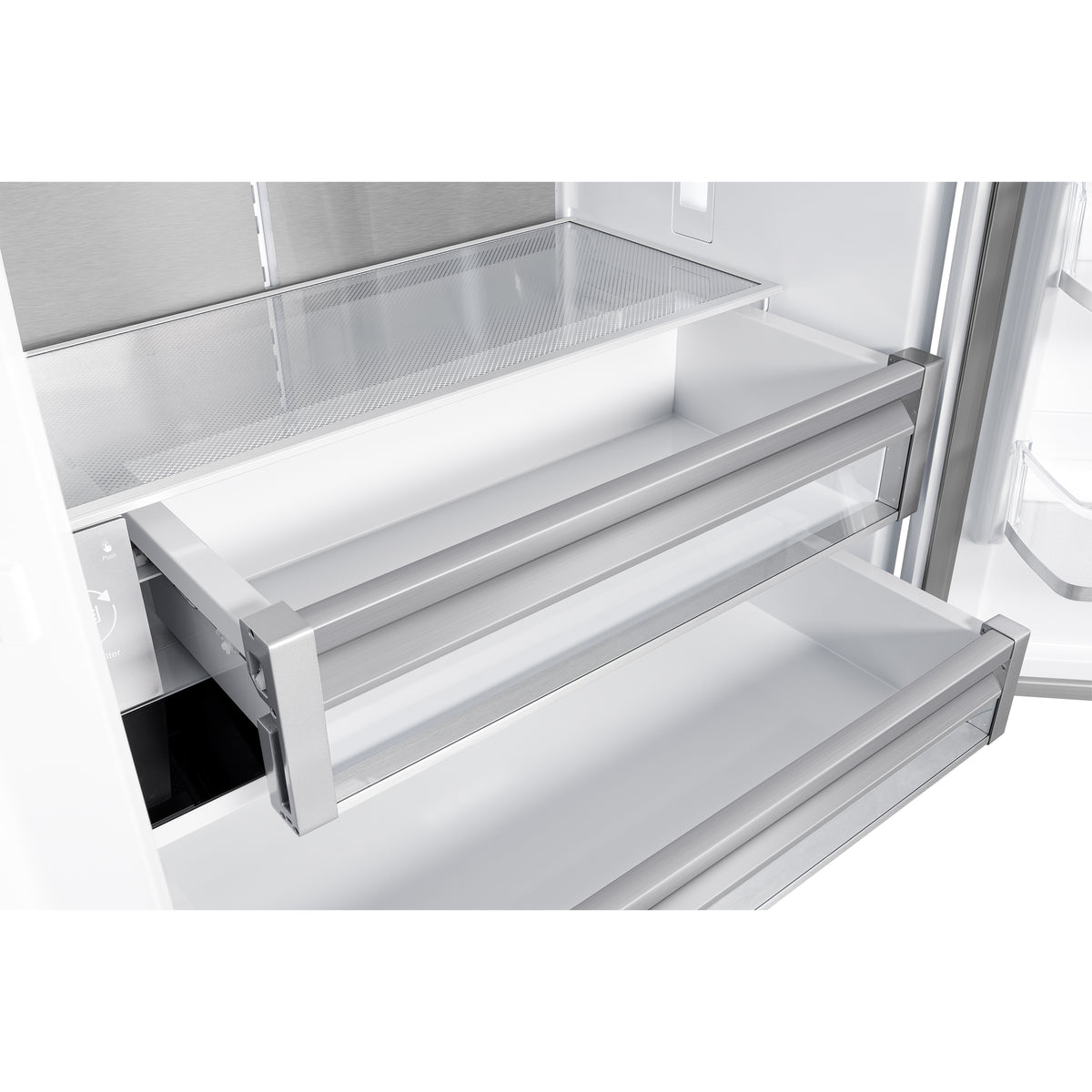 Forno Fiorano 36-Inch French Door Refrigerator with 20.2 Cu. Ft. Internal Water Dispenser & Automatic Ice Maker in Stainless Steel