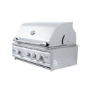 Renaissance Cutlass Pro 30-Inch Propane Gas Grill w/ Rear Burner, Briquette Trays & Blue LED Lights w/ Cart & Gas Connection (RON30B LP CK)