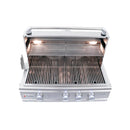 Renaissance Cutlass Pro 30-Inch Propane Gas Grill w/ Rear Burner, Briquette Trays & Blue LED Lights w/ Cart & Gas Connection (RON30B LP CK)