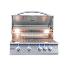 Renaissance Premier 32-Inch Propane Gas Grill w/ Blue LED, Rear Burner, Cart & Gas Connection (RJC32AL LP CK)