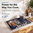 ROBAM G-Series 30-Inch Cooktop with 5 Burners in Stainless Steel (G513)
