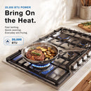 ROBAM G-Series 30-Inch Cooktop with 5 Burners in Stainless Steel (G513)