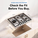 ROBAM G-Series 30-Inch Cooktop with 5 Burners in Stainless Steel (G513)