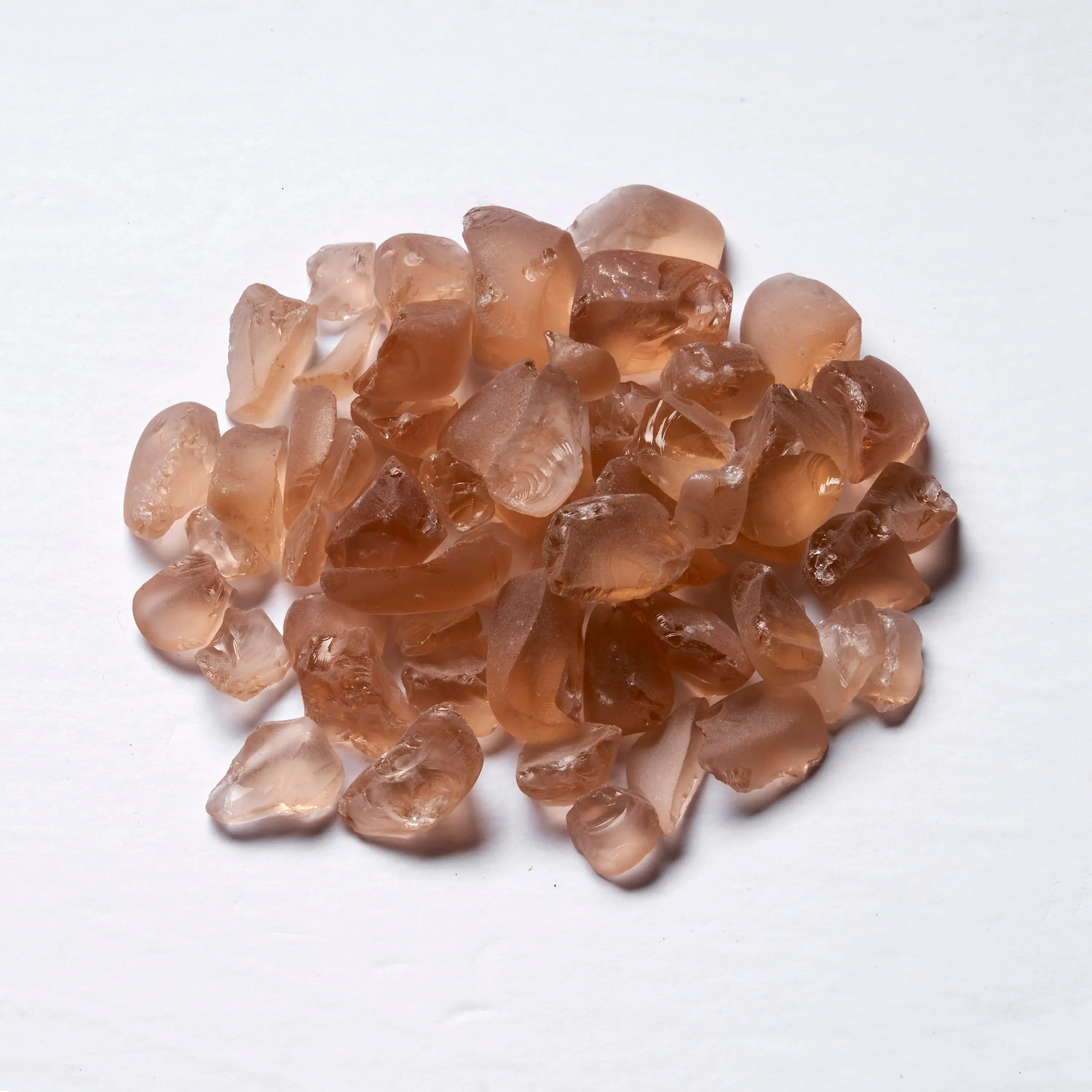 Light amber ice-like crystal pieces