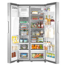Cosmo 36-Inch 26.3 Cu. Ft. Side-by-Side Refrigerator with Water and Ice Dispenser in Stainless Steel (COS-SBSR263RHSS)