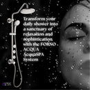 Forno Acqua Spa Retrofit 9-Inch Overhead Rainfall  Shower with 1.8 GPM Flow Rate, Handheld, Body Jets, 6 Way Diverter in Brushed Nickel (SC31BN-C8)