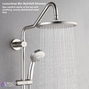 Forno Acqua Spa Retrofit 9-Inch Overhead Rainfall  Shower with 1.8 GPM Flow Rate, Handheld, Body Jets, 6 Way Diverter in Brushed Nickel (SC31BN-C8)