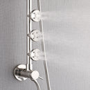 Forno Acqua Spa Retrofit 9-Inch Overhead Rainfall  Shower with 1.8 GPM Flow Rate, Handheld, Body Jets, 6 Way Diverter in Brushed Nickel (SC31BN-C8)