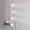 Forno Acqua Spa Retrofit 9-Inch Overhead Rainfall Shower with 2.5 GPM Flow Rate, Handheld, Body Jets, 6 Way Diverter in Brushed Nickel (SC31BN-C2)
