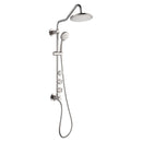 Forno Acqua Spa Retrofit 9-Inch Overhead Rainfall  Shower with 1.8 GPM Flow Rate, Handheld, Body Jets, 6 Way Diverter in Brushed Nickel (SC31BN-C8)