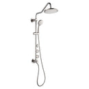Forno Acqua Spa Retrofit 9-Inch Overhead Rainfall Shower with 2.5 GPM Flow Rate, Handheld, Body Jets, 6 Way Diverter in Brushed Nickel (SC31BN-C2)