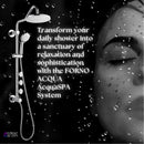 Forno AcquaSPA Retrofit 9-Inch Overhead Rainfall Shower with 1.8 GPM Flow Rate, Handheld, Body Jets, 6 Way Diverter in Polished Stainless Steel (SC31CP-C8)