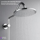 Forno Acqua Spa Retrofit 9-Inch Overhead Rainfall Shower with 2.5 GPM Flow Rate, Handheld, Body Jets, 6 Way Diverter in Polished Stainless Steel (SC31CP-C2)