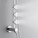 Forno Acqua Spa Retrofit 9-Inch Overhead Rainfall Shower with 2.5 GPM Flow Rate, Handheld, Body Jets, 6 Way Diverter in Polished Stainless Steel (SC31CP-C2)