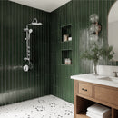 Forno AcquaSPA Retrofit 9-Inch Overhead Rainfall Shower with 1.8 GPM Flow Rate, Handheld, Body Jets, 6 Way Diverter in Polished Stainless Steel (SC31CP-C8)