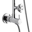 Forno Acqua Spa Retrofit 9-Inch Overhead Rainfall Shower with 2.5 GPM Flow Rate, Handheld, Body Jets, 6 Way Diverter in Polished Stainless Steel (SC31CP-C2)