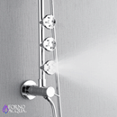 Forno AcquaSPA Retrofit 9-Inch Overhead Rainfall Shower with 1.8 GPM Flow Rate, Handheld, Body Jets, 6 Way Diverter in Polished Stainless Steel (SC31CP-C8)
