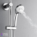 Forno Acqua Spa Retrofit 9-Inch Overhead Rainfall Shower with 2.5 GPM Flow Rate, Handheld, Body Jets, 6 Way Diverter in Polished Stainless Steel (SC31CP-C2)