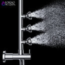 Forno Acqua Spa Retrofit 8-Inch Overhead Rainfall Shower with 1.8 GPM Flow Rate, Handheld, Body Jets, 6 Way Diverter in Brushed Nickel (SC32BN-C8)