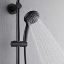 Forno Acqua Spa Retrofit 8-Inch Overahead Rainfall Shower with 1.8 GPM Flow Rate, Handheld, Body Jets, 6 Way Diverter in Matte Black (SC32BK-C8)