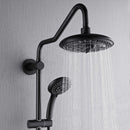 Forno Acqua Spa Retrofit 8-Inch Overahead Rainfall Shower with 1.8 GPM Flow Rate, Handheld, Body Jets, 6 Way Diverter in Matte Black (SC32BK-C8)