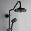 Forno Acqua Spa Retrofit 8-Inch Overhead Rainfall Shower with 2.5 GPM Flow Rate, Handheld, Body Jets, 6 Way Diverter in Matte Black (SC32BK-C2)