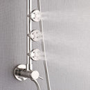 Forno Acqua Spa Retrofit 8-Inch Overhead Rainfall Shower with 1.8 GPM Flow Rate, Handheld, Body Jets, 6 Way Diverter in Brushed Nickel (SC32BN-C8)
