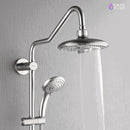 Forno Acqua Spa Retrofit 8-Inch Ovearhead Rainfall Shower with 2.5 GPM Flow Rate, Handheld, Body Jets, 6 Way Diverter in Brushed Nickel (SC32BN-C2)