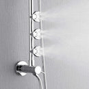 Forno Acqua Spa Retrofit 8-Inch Overhead Rainfall Shower with 2.5 GPM Flow Rate, Handheld, Body Jets, 6 Way Diverter in Polished Stainless Steel (SC32CP-C2)