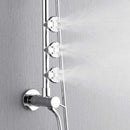 Forno Acqua Spa Retrofit 8-Inch Overhead Rainfall Shower with 1.8 GPM Flow Rate, Handheld, Body Jets, 6 Way Diverter in Polished Stainless Steel (SC32CP-C8)