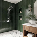 Forno Acqua Spa Retrofit 8-Inch Overhead Rainfall Shower with 1.8 GPM Flow Rate, Handheld, Body Jets, 6 Way Diverter in Polished Stainless Steel (SC32CP-C8)