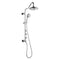 Forno Acqua Spa Retrofit 8-Inch Overhead Rainfall Shower with 2.5 GPM Flow Rate, Handheld, Body Jets, 6 Way Diverter in Polished Stainless Steel (SC32CP-C2)